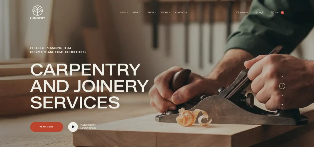 Lumbert - Carpenter, Wood & Forestry WordPress Theme