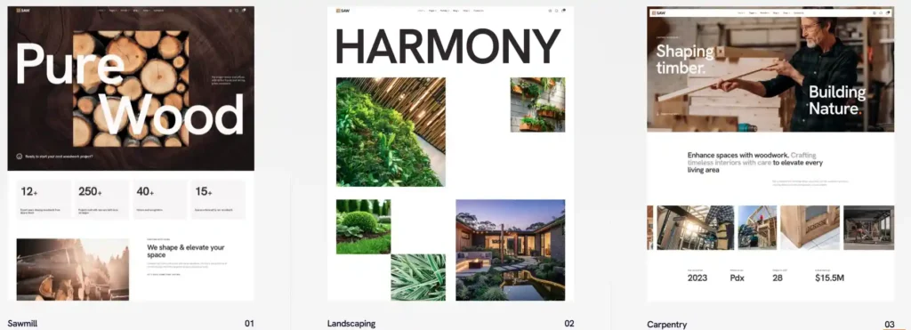 WordPress Theme for Wood & Carpentry Sites